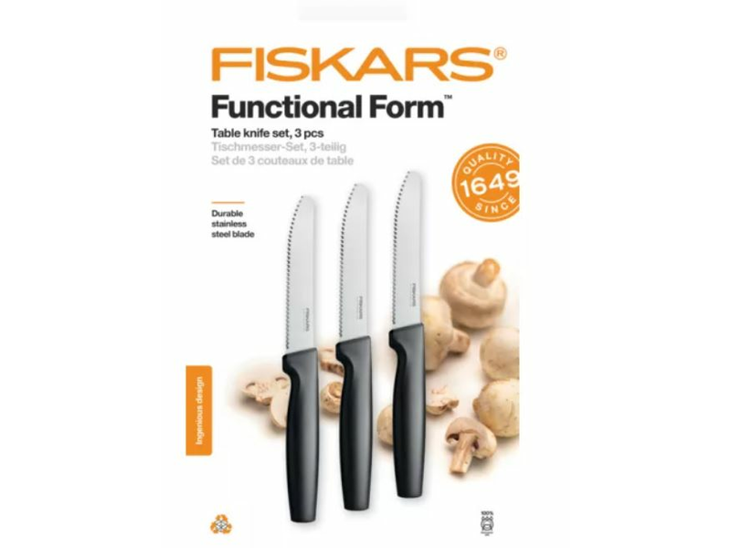 Fiskars Functional Form Recés asztali késkészlet, 3 db (1057562)