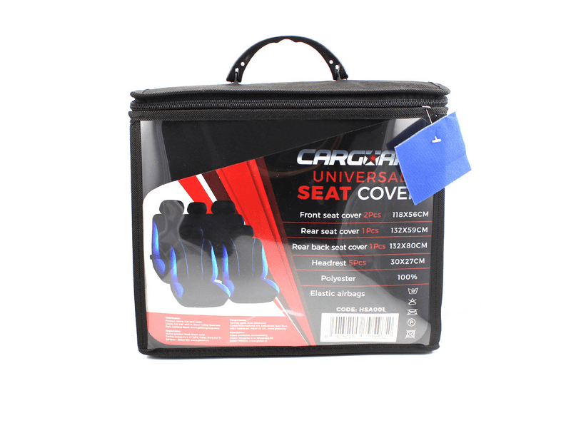 Carguard 55670BL Autós üléshuzat szett - kék / fekete - 9 db-os