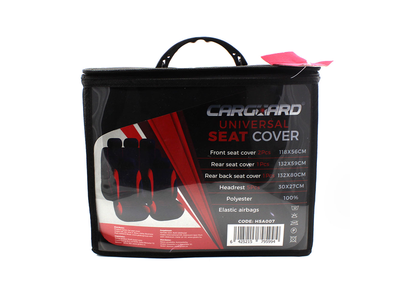 Carguard 55671RD Autós üléshuzat szett - piros / fekete - 9 db-os