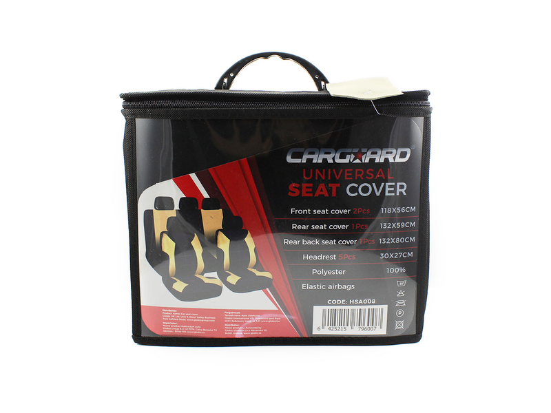 Carguard 55672DR Autós üléshuzat szett - drapp / fekete - 9 db-os