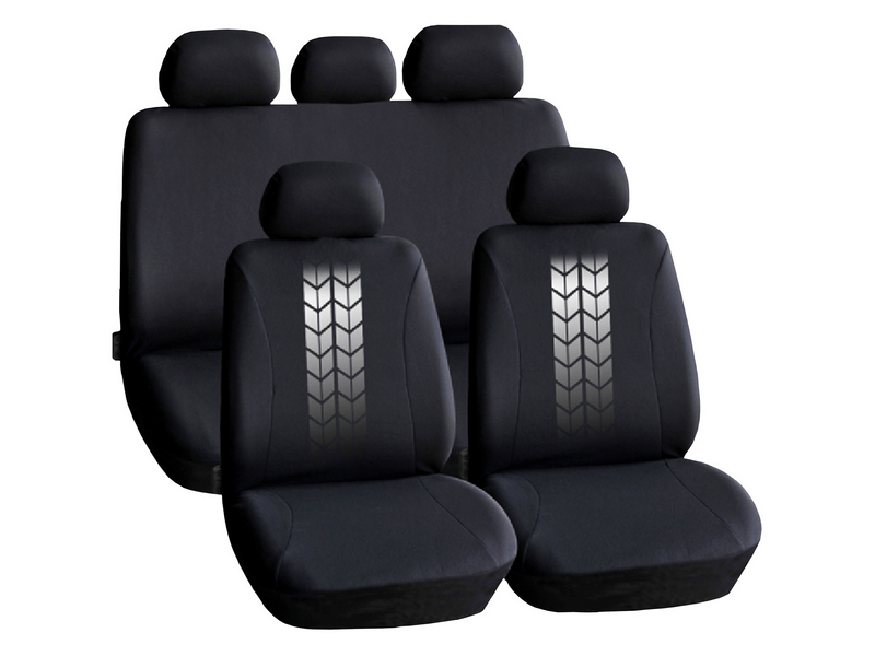 Carguard 55672GY Autós üléshuzat szett - szürke / fekete - 9 db-os