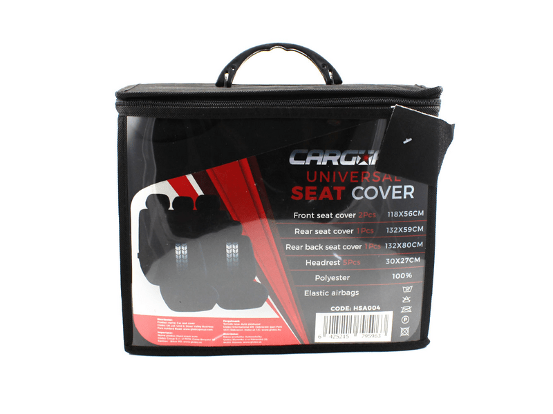 Carguard 55672GY Autós üléshuzat szett - szürke / fekete - 9 db-os