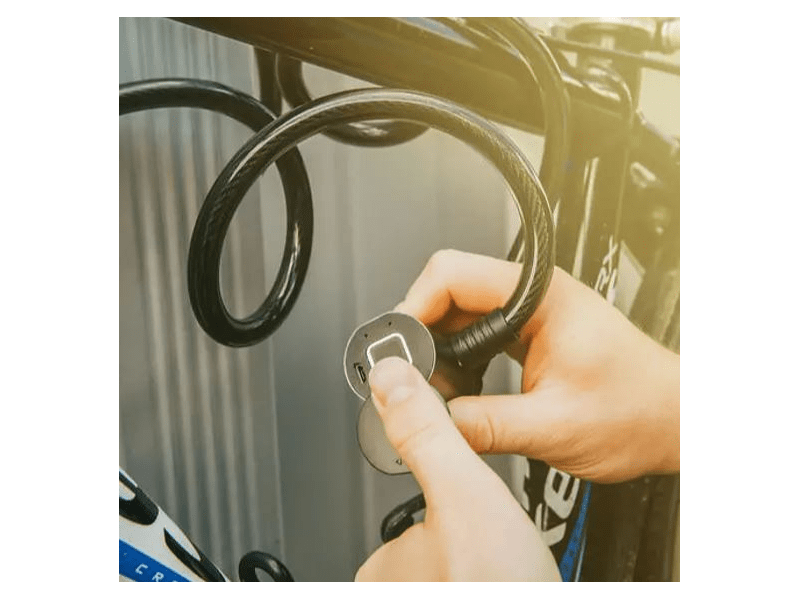 Wheel Zone Kerékpár lakat ujjlenyomatolvasóval, 150cm (57085)