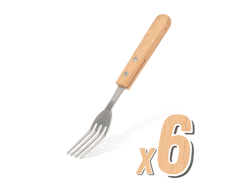 Grill villa, 6 db, fa nyéllel (BBQ 56306A)