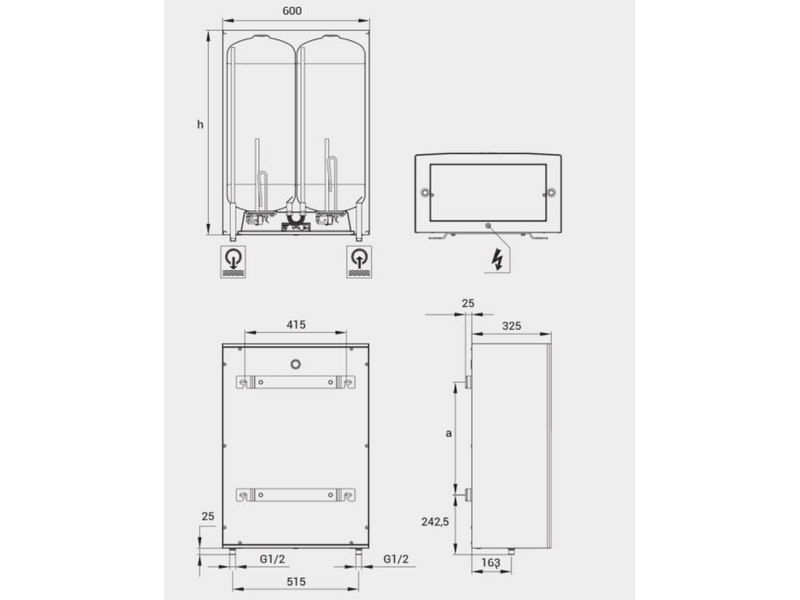 Hajdu AQ Flat 50 ERP Villanybojler, 50 l