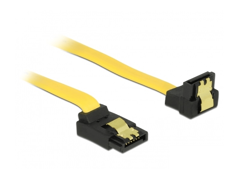 Delock 82821 SATA 6 Gb/s kábel fölfelé 90 fok - lefelé 90 fok 50 cm