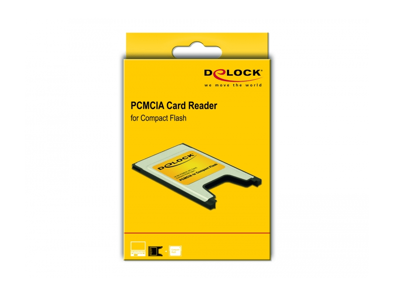 Delock 91051 PCMCIA kártyaolvasó Compact Flash memóriakártyákhoz
