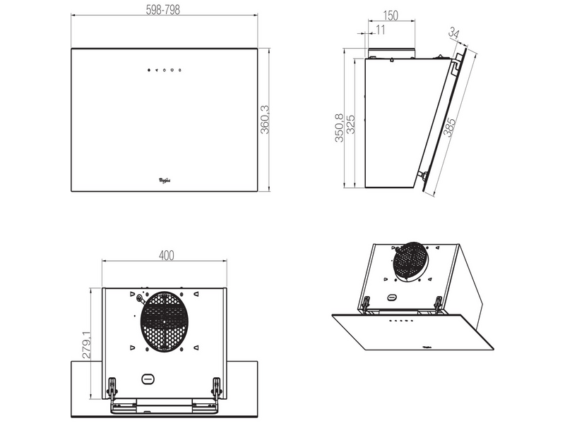 WHIRLPOOL AKR 039 G BL Fali páraelszívó