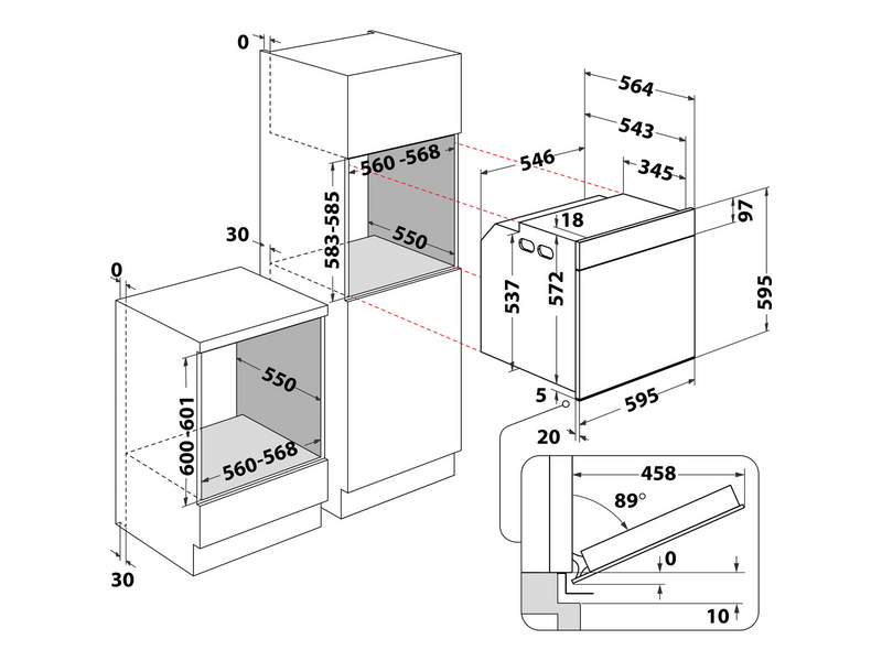 Whirlpool AKZ9 6230 IX Beépíthető sütő, inox