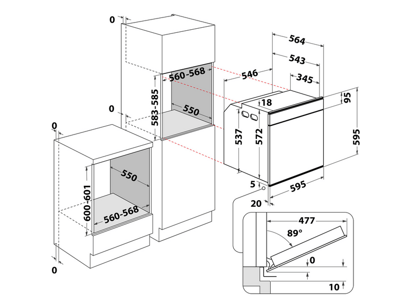 Whirlpool AKZM 8480 NB Beépíthető sütő, fekete