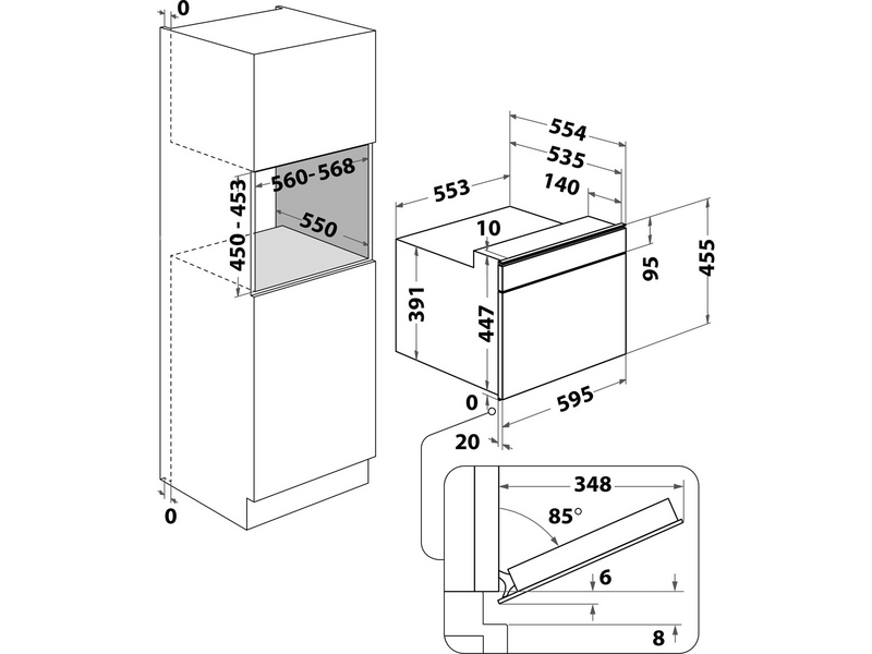 WHIRLPOOL AMW 506/NB Beépíthető mikrohullámú sütő