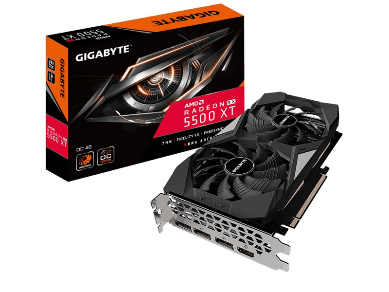Gigabyte AMD RX550 XT 4GB GDDR6-OC 4G (GVR55XTOC4GD)