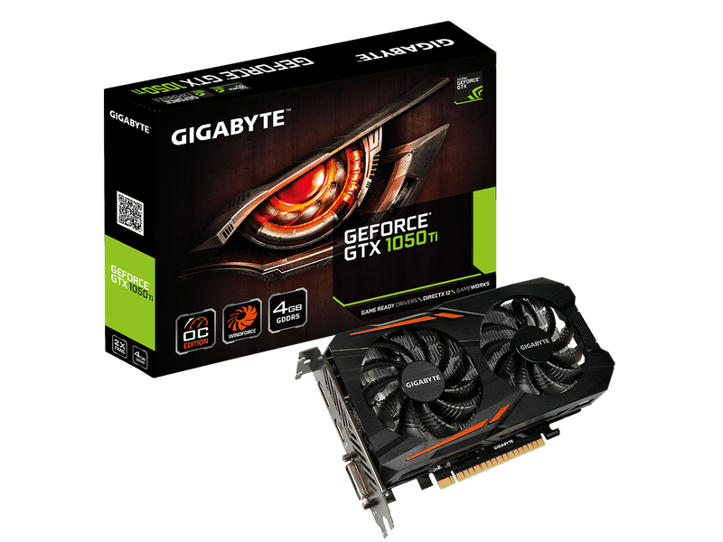 Gigabyte NVIDIA GTX 1050 Ti 4GB GDDR5-OC 4G (GVN105TOC4GD)