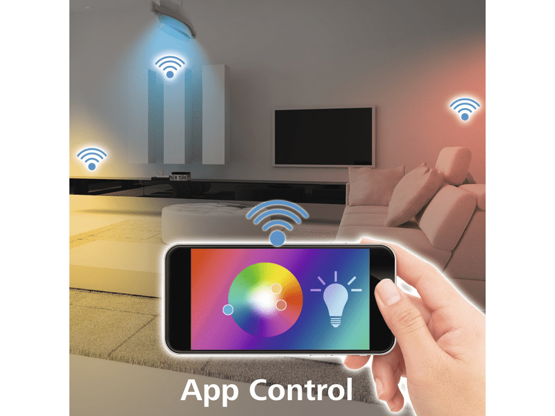 Hama 176585 Okos Wifi LED Izzó GU10, Fehér, 5.5W