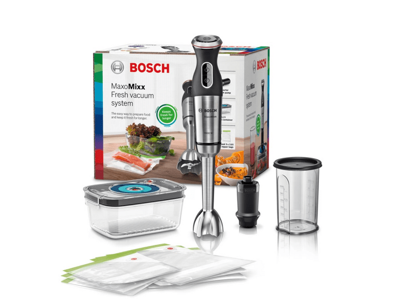 BOS MS8CM61V1 MaxoMixx 1000 W Nemesacél Botmixer vákuumkészlettel