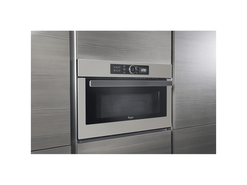 Whirlpool AMW 730/SD Beépíthető mikrohullámú sütő, szatén-ezüst