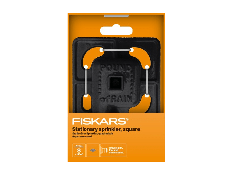 Fiskars 1023664 Álló esőztető, szögletes, rozsdamentes fém váz