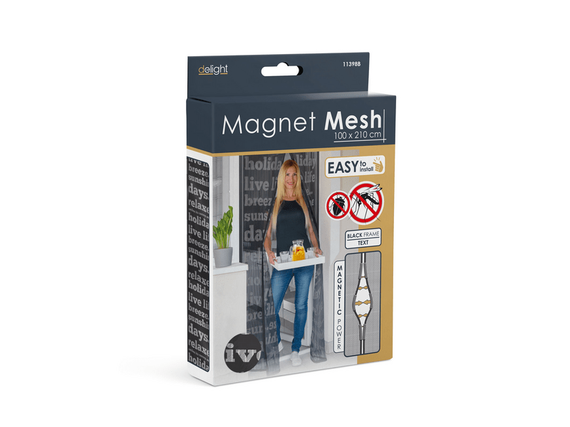 DELIGHT 11398B Szúnyogháló ajtóra, Feliratos