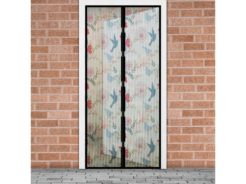 DELIGHT 11398J Szúnyogháló ajtóra, Madár mintás