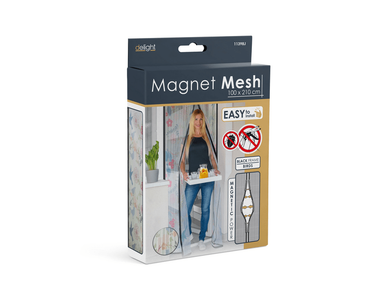 DELIGHT 11398J Szúnyogháló ajtóra, Madár mintás
