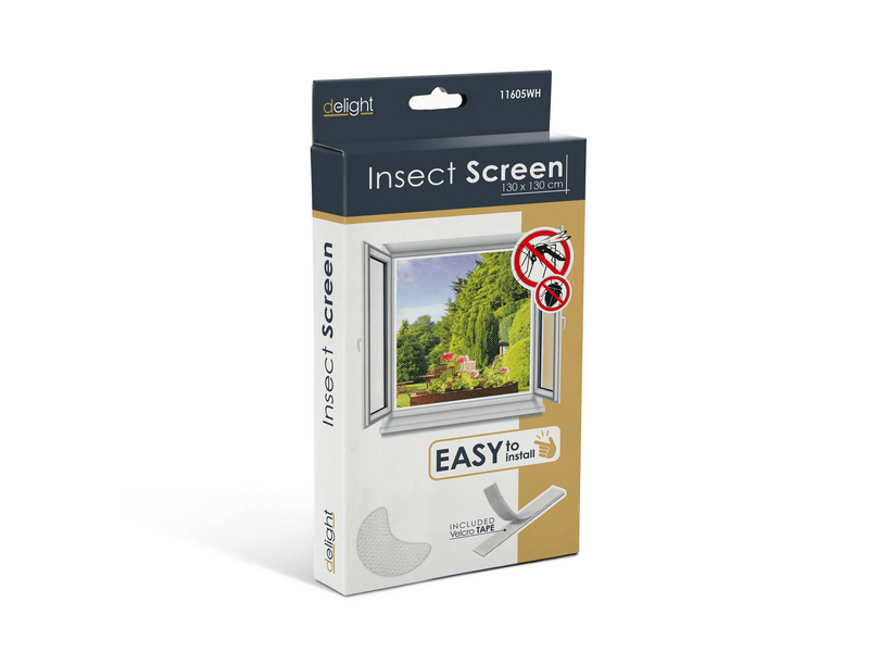 DELIGHT 11605WH Szúnyogháló ablakra, Fehér
