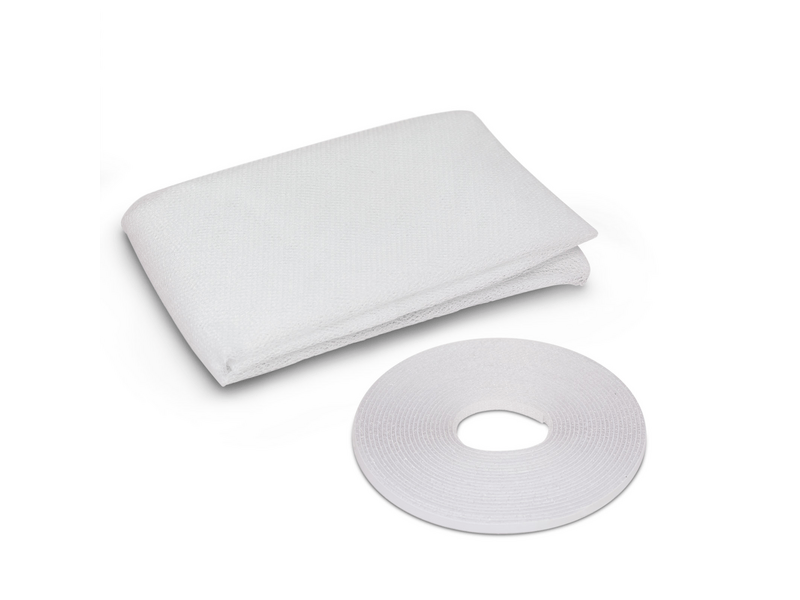 DELIGHT 11611WH Öntapadós szúnyogháló cipzáros nyílással, Fehér