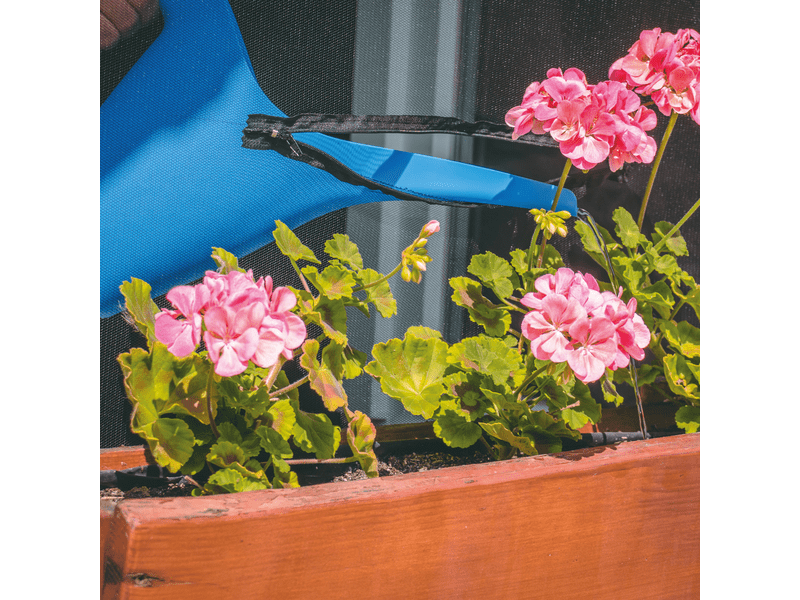 DELIGHT 11612BK Öntapadós szúnyogháló cipzáros nyílással, Fekete