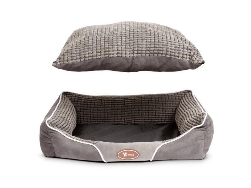 YUMMIE 60010GY Szürke Kutyafekhely Mosható Huzattal