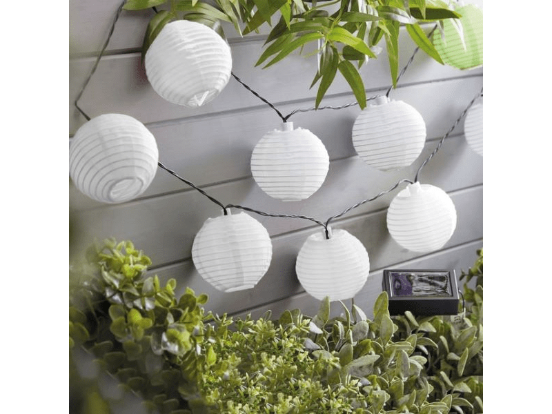 Garden of Eden 11227 Solarni lanterni svjetleći niz - bijeli 10 kom