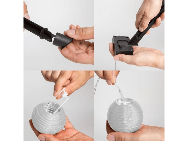 Garden of Eden 11227 Solarni lanterni svjetleći niz - bijeli 10 kom