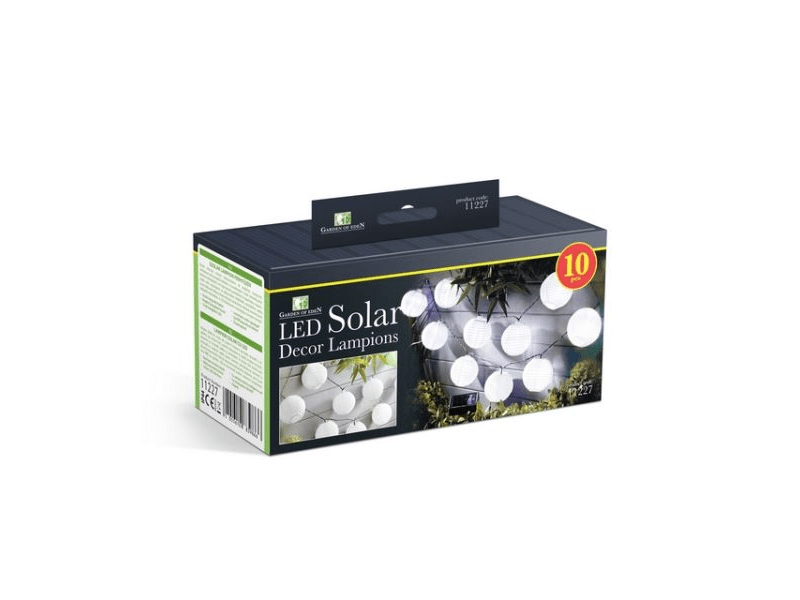 Garden of Eden 11227 Solarni lanterni svjetleći niz - bijeli 10 kom