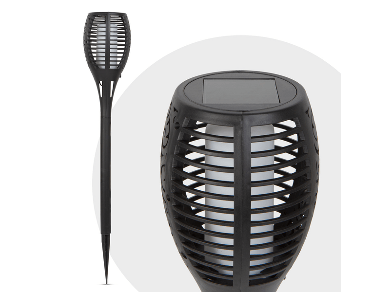 Garden of Eden 11262 Lángokat imitáló szolár LED lámpa, Fekete