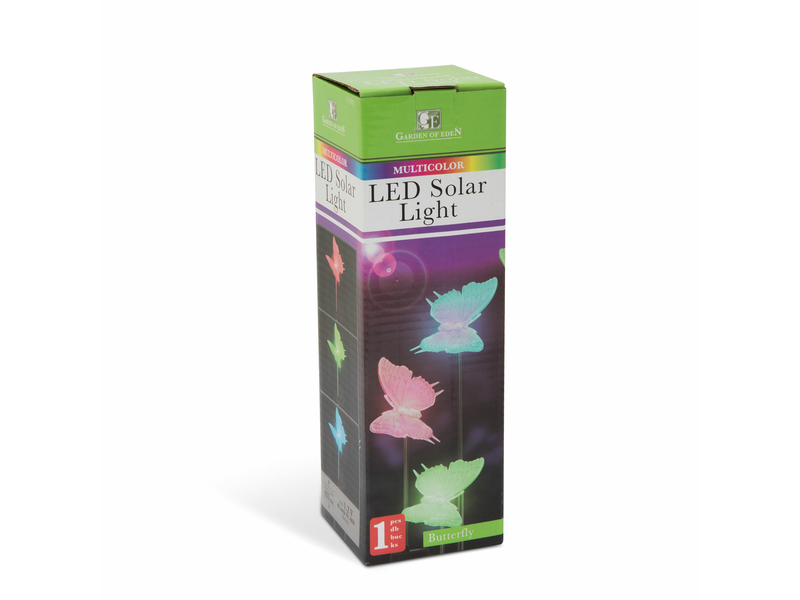 Garden of Eden 11393 RGB LED-es szolár lámpa, Pillangós