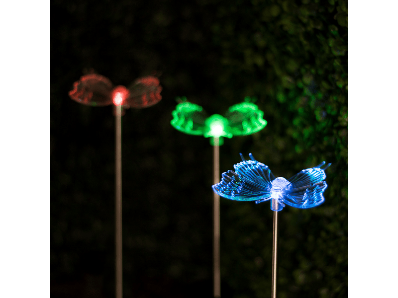 Garden of Eden 11393 RGB LED-es szolár lámpa, Pillangós