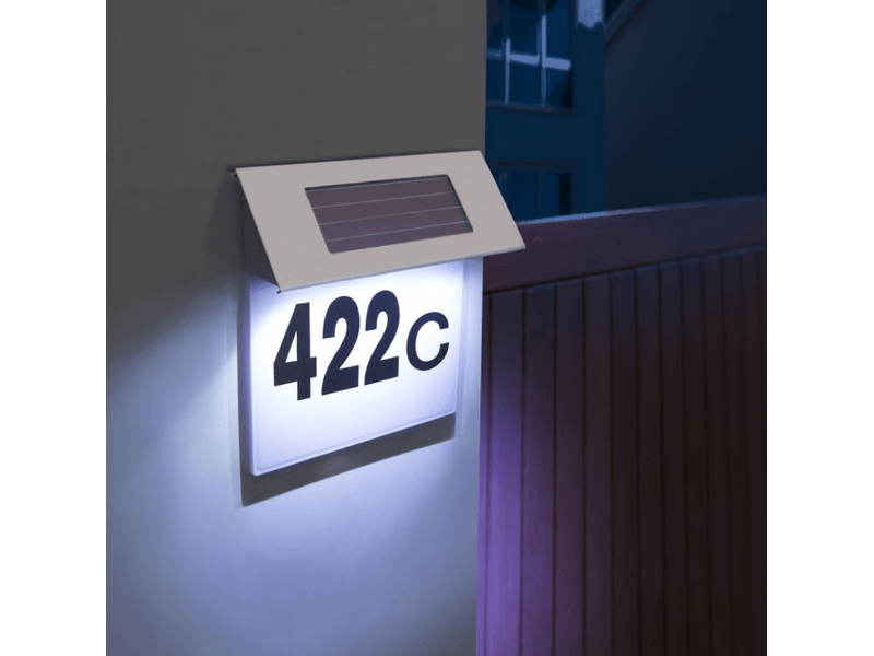 Garden of Eden 11446B Solarna svjetiljka kućnog broja izrađena od nehrđajućeg čelika