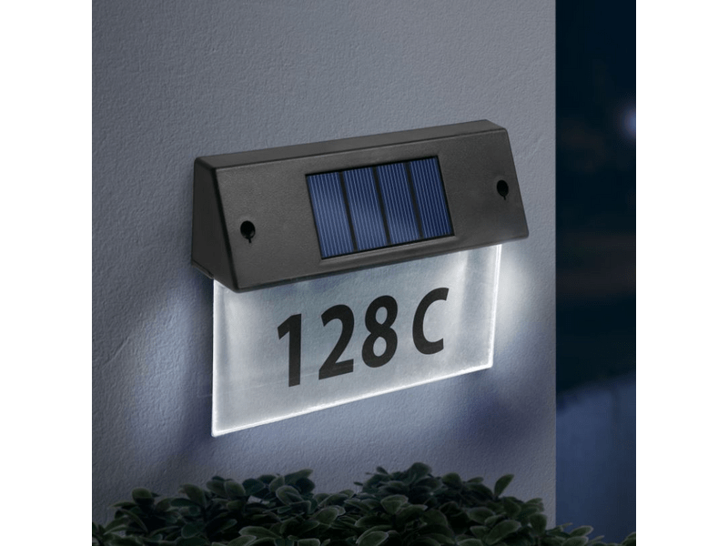 Garden of Eden 11446C Szolár házszámfény - átlátszó plexi