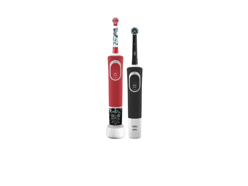 Oral-B D100 Vitality CrossAction fejjel + D100 Star Wars gyerek fogkefe