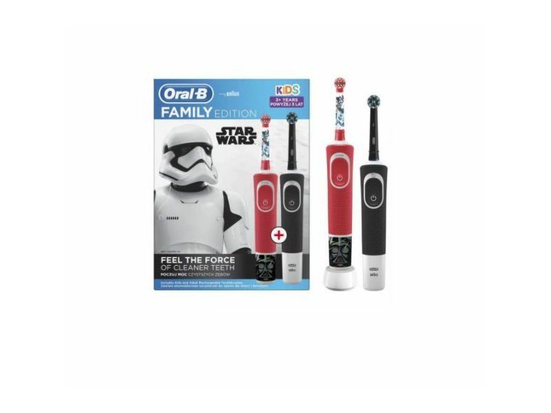 Oral-B D100 Vitality CrossAction fejjel + D100 Star Wars gyerek fogkefe