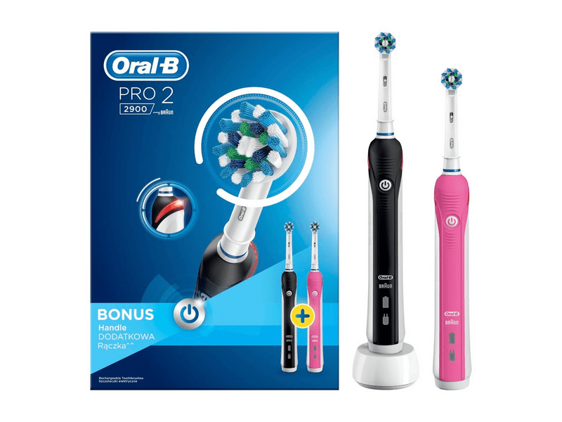 Oral-B Pro 2900 elektromos fogkefe, fekete + rózsaszín