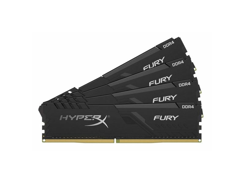 Kingston 32GB/3000MHz DDR-4 1Rx8 HyperX FURY fekete (Kit 4db 8GB) (HX430C15FB3K4/32) memória