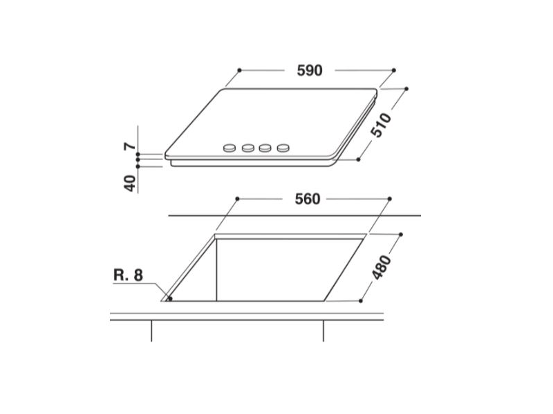 Whirlpool GMWL 628/IXL EE Beépíthető gáz főzőlap