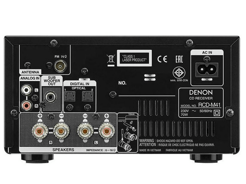 DENON RCD-M41 Sztereó CD/rádióerősítő - fekete