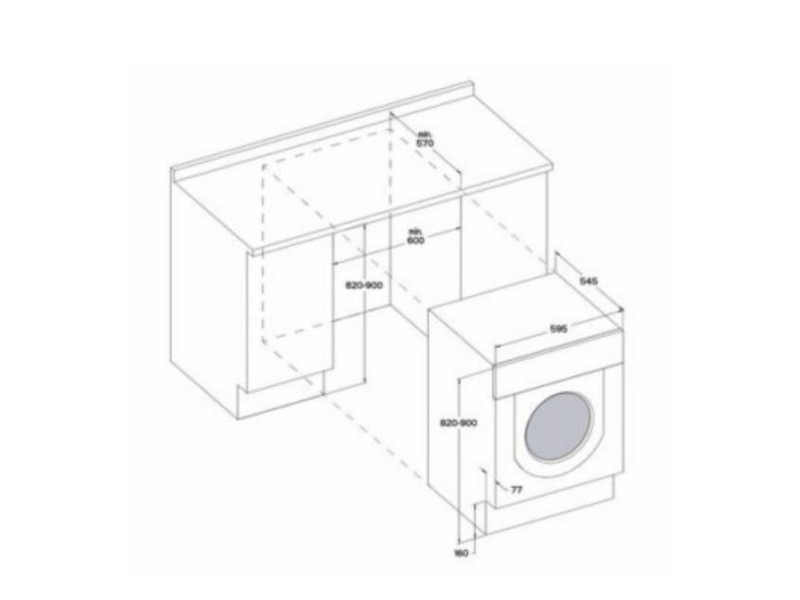 Whirlpool BI WDWG 751482 EU N beépíthető mosó-szárítógép