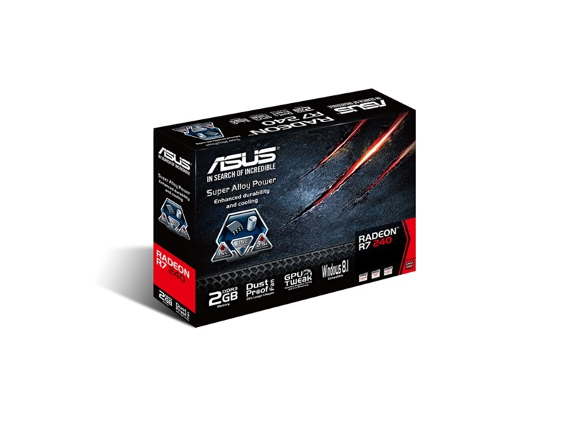 ASUS Radeon R7 240 2GB DDR3 Videókártya (R7240-2GD3-L)