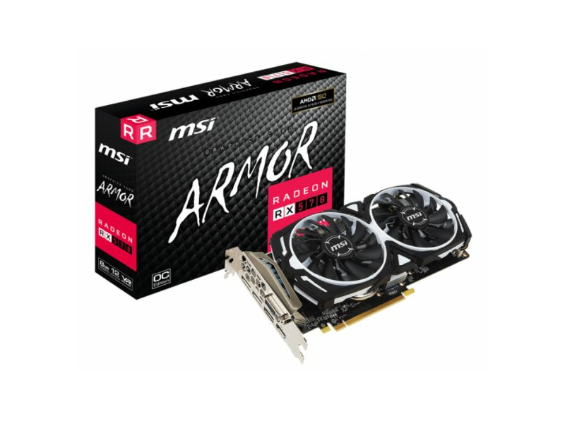 MSI Radeon RX 570 ARMOR 8G OC 8GB videókártya
