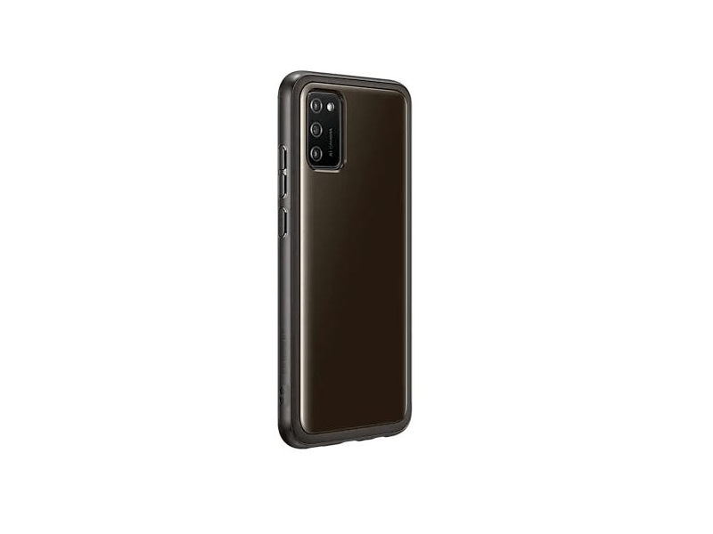 Samsung EF-QA026TBEGEU Galaxy A02s Puha tok, áttetsző fekete