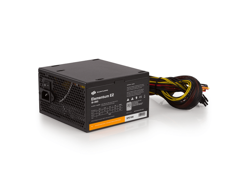 SilentiumPC SPC196 Elementum E2 350W 80Plus EU Tápegység