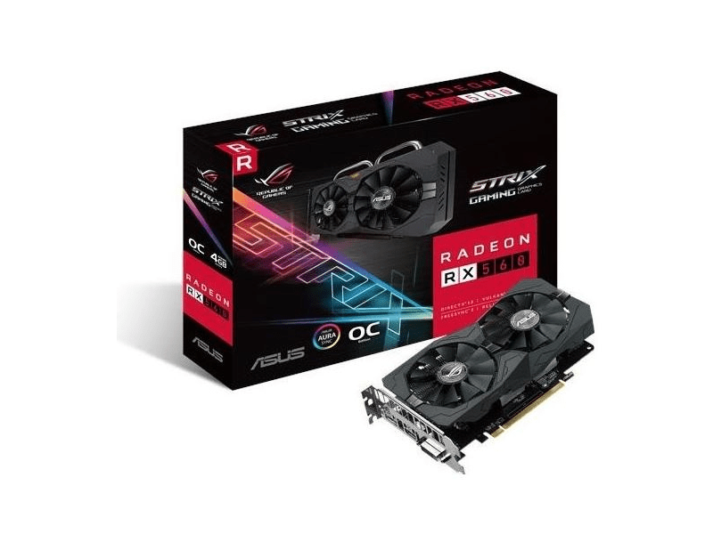 ASUS ROG Strix RX 560 OC 4GB Videókártya (ROG-STRIX-RX560-O4G-GAMING)