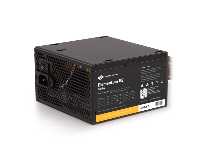 SilentiumPC SPC252 Elementum E2 550W 80Plus EU Tápegység