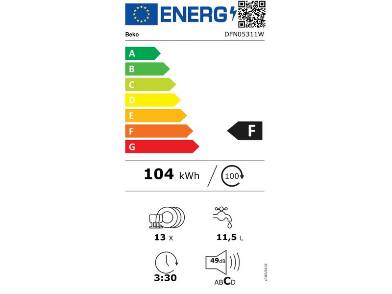 Beko DFN05311W Szabadonálló mosogatógép